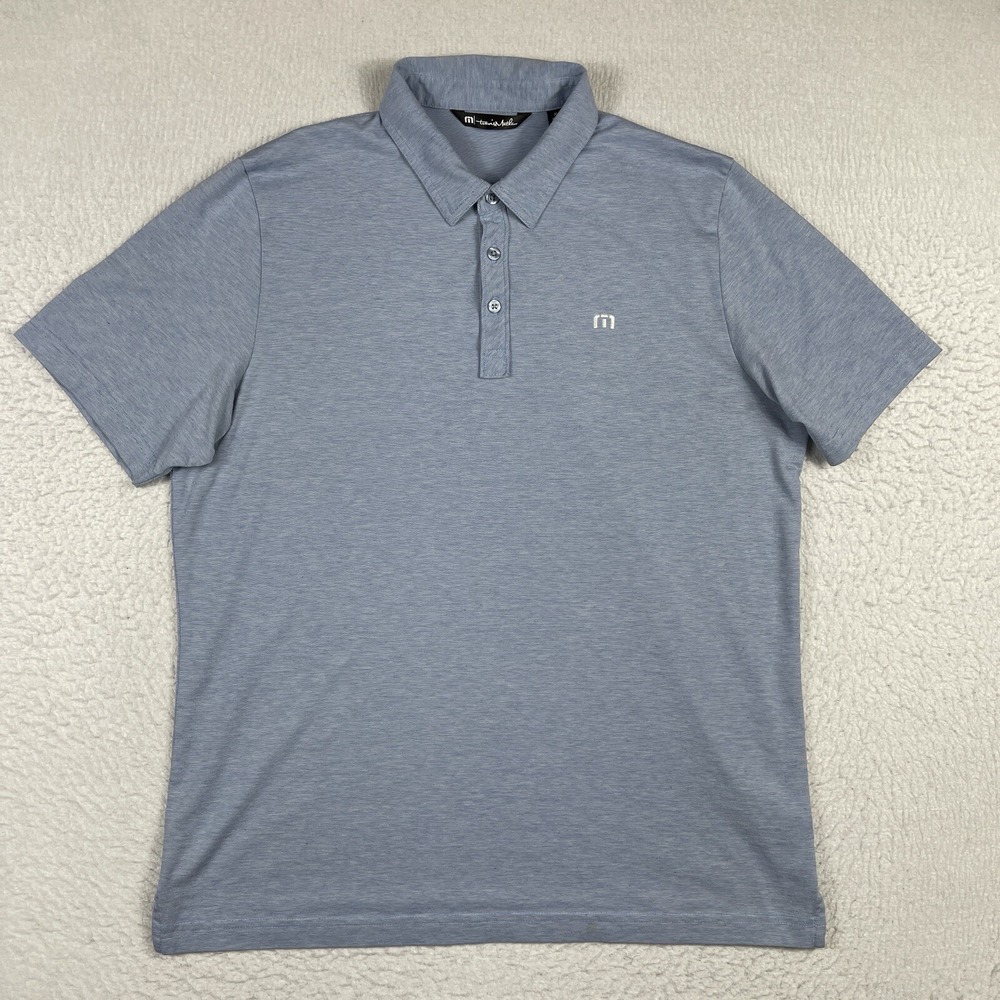 Travis Mathew Polo Shirt Mens XL Blue Casual Preppy‎ Tennis Golfer Workwear
